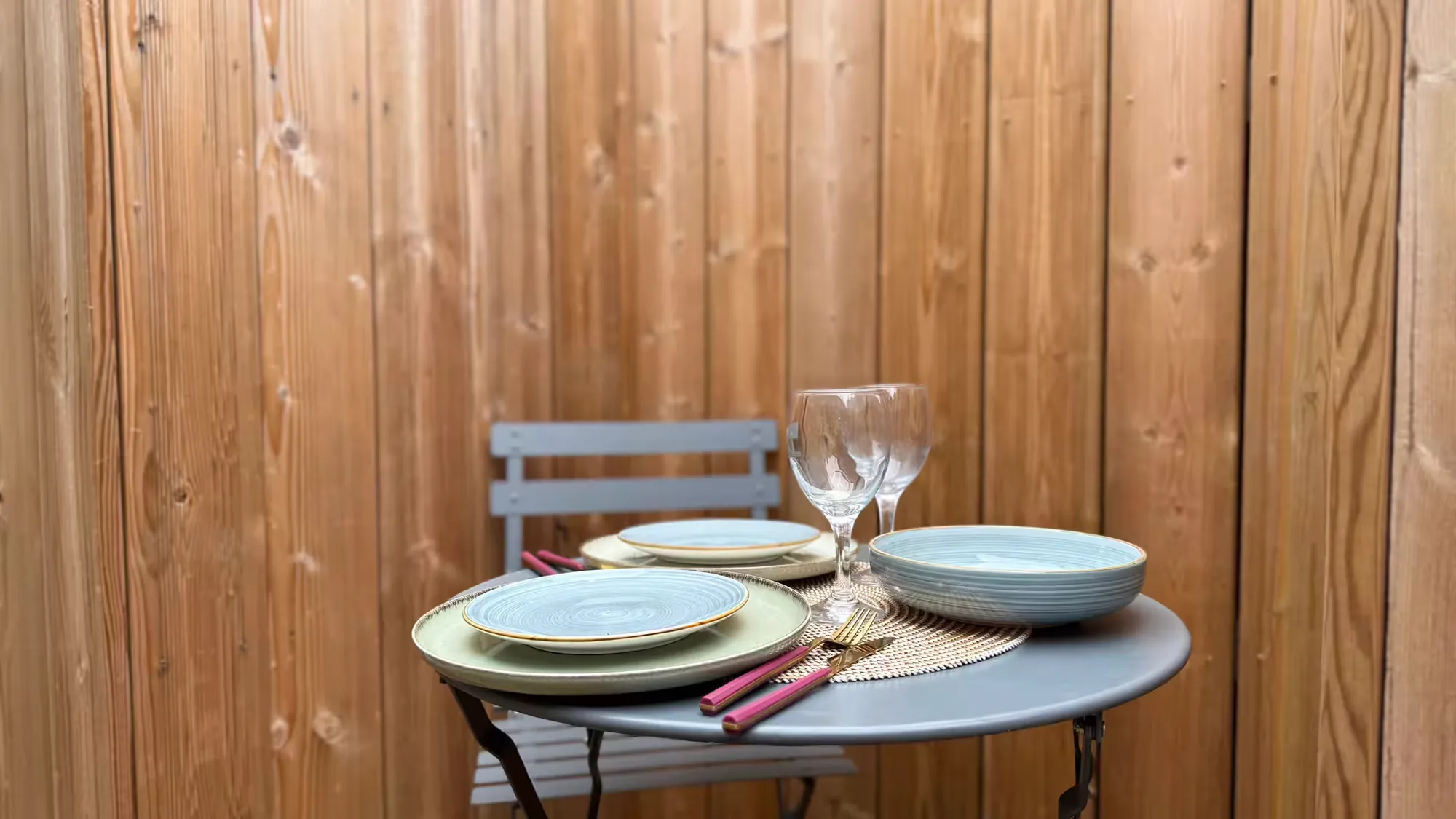 Terrasse privée du Cocon Mayennais, Laval